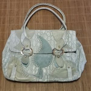 Arcadia Pistachio Leather Suede Purse